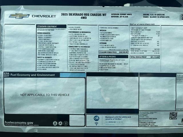 2025 Chevrolet Silverado 3500 HD Chassis Cab Work Truck