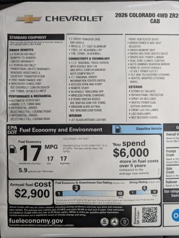 2026 Chevrolet Colorado ZR2