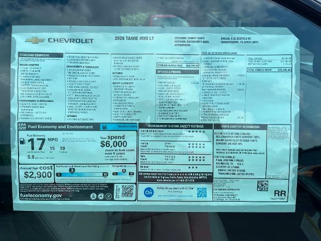 2026 Chevrolet Tahoe LT