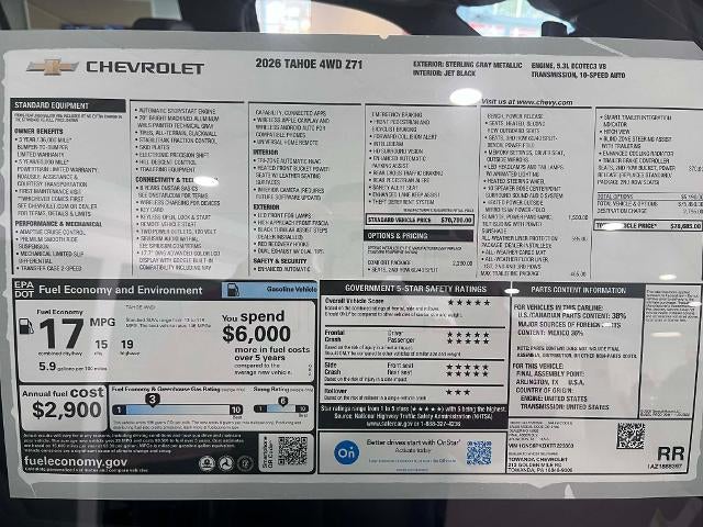 2026 Chevrolet Tahoe Z71