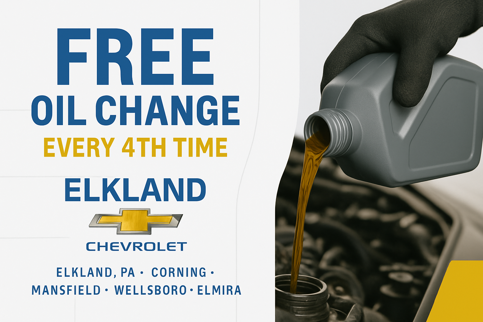 Free Oil Change at Elkland Chevrolet
